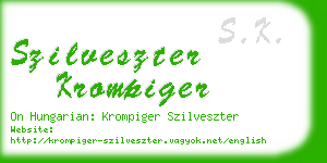 szilveszter krompiger business card